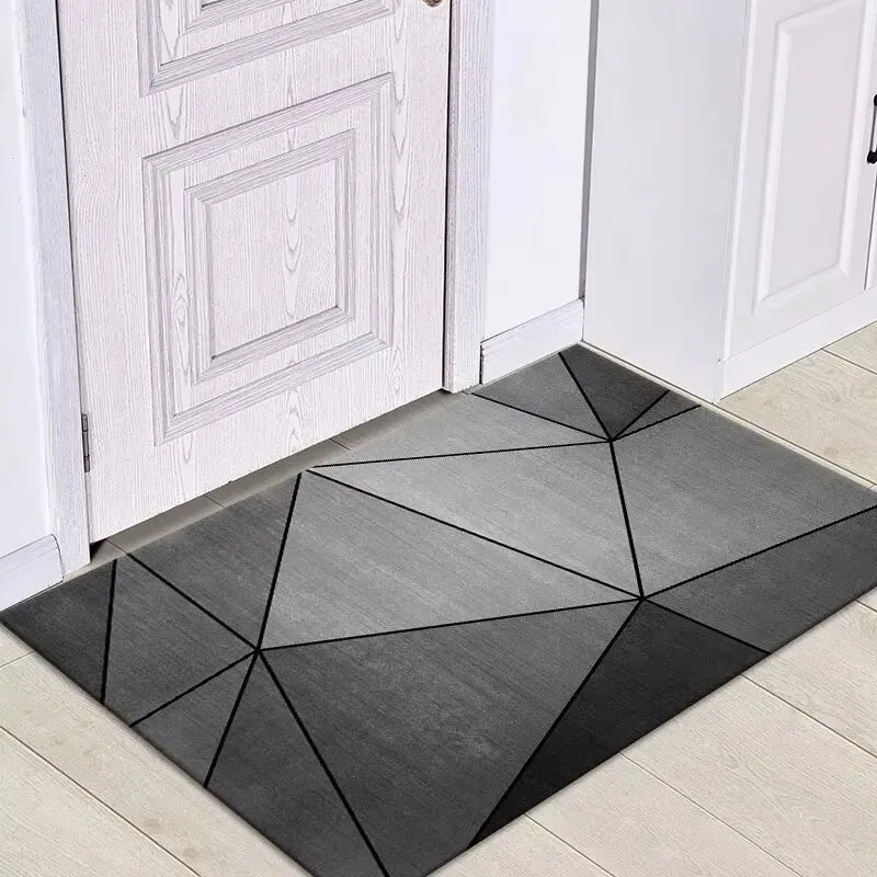 Grey Geometry Modern Simple Living Room Autumn Winter Tea Table Home Carpet Office Bedroom  Carpet Floor Mat Non Slip Washable