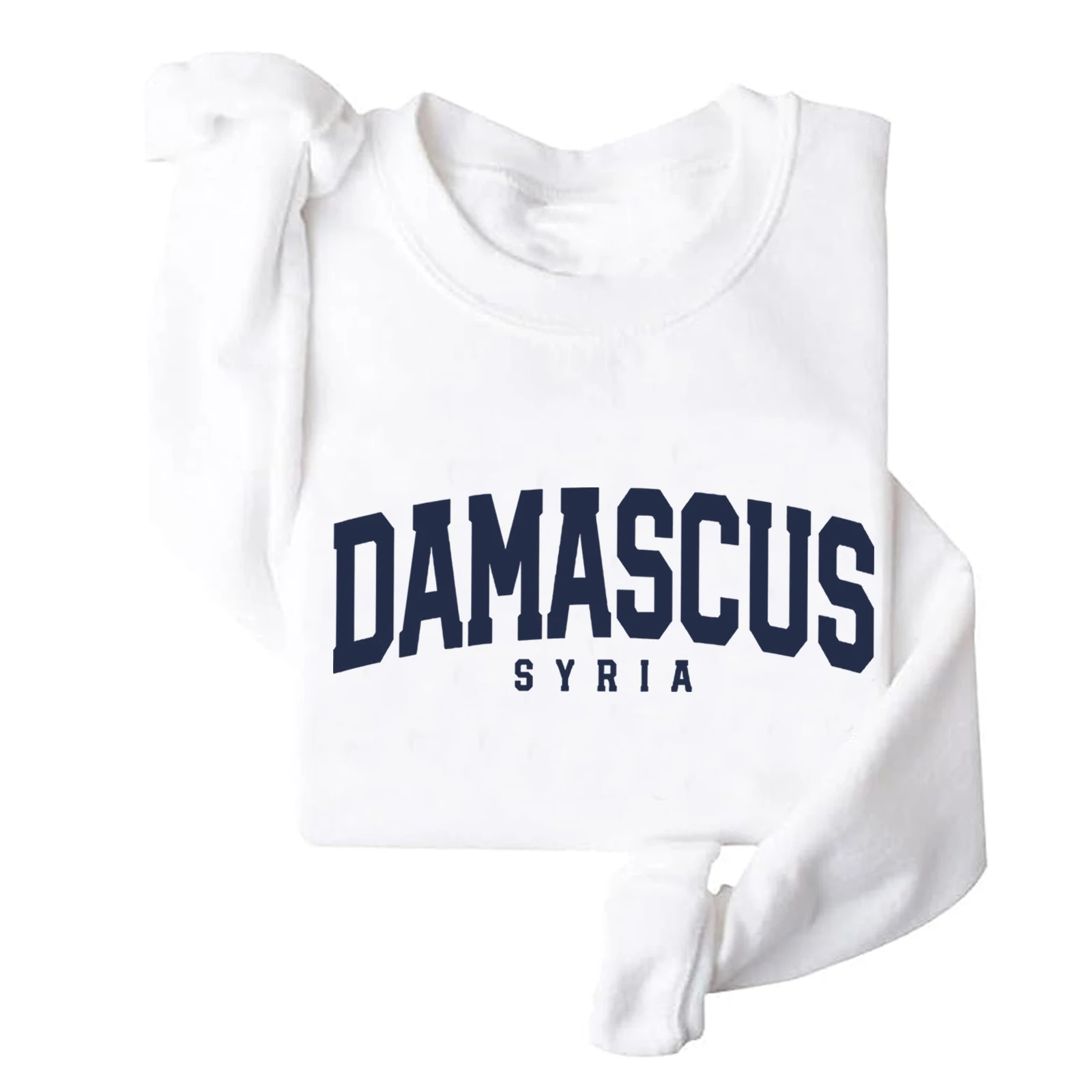 Syria-Damascus Sweatshirt Man Woman Harajuku Round Neck Long Sleeve Oversized Sweatshirts