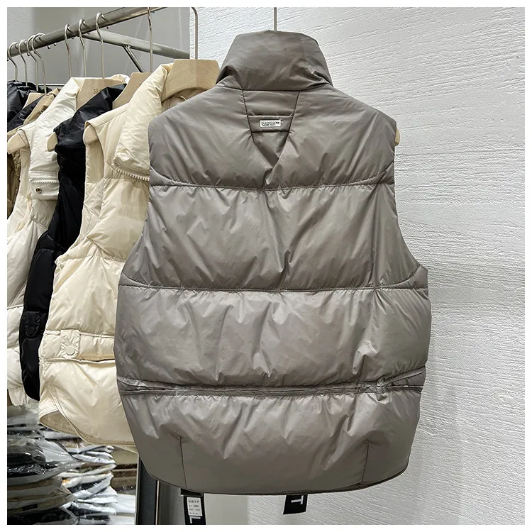Women Autumn Winter Down Cotton Vest Jacket 2025 New Women Loose Stand Collar Vest Coat Women Short Vest Jacket Cotton Waistcoat 124 S1f8facb3fefa4725bd02b3f248d457c8V