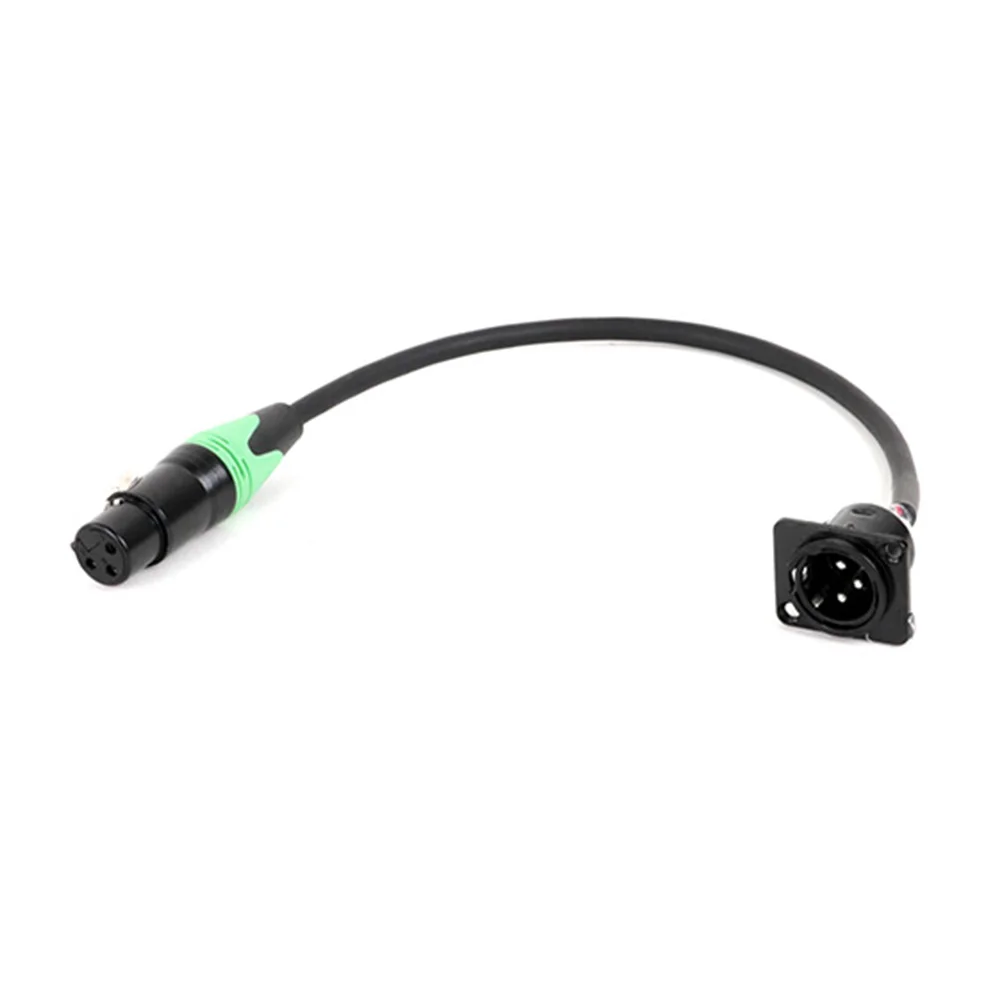 XLR Fixed Mount Cable Adaptor 3Pin XLR Female Plug to 3Pin Male Panel Mount Mic Socket Cable Connector, for Stage Lighting Mixer