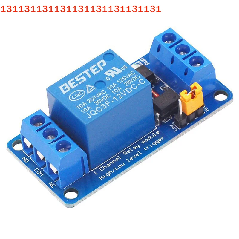 1 Channel Relay Module 3.3V 5V 12V 24V High Low Level Trigger Dual Optocoupler Isolation for Electronic Projects