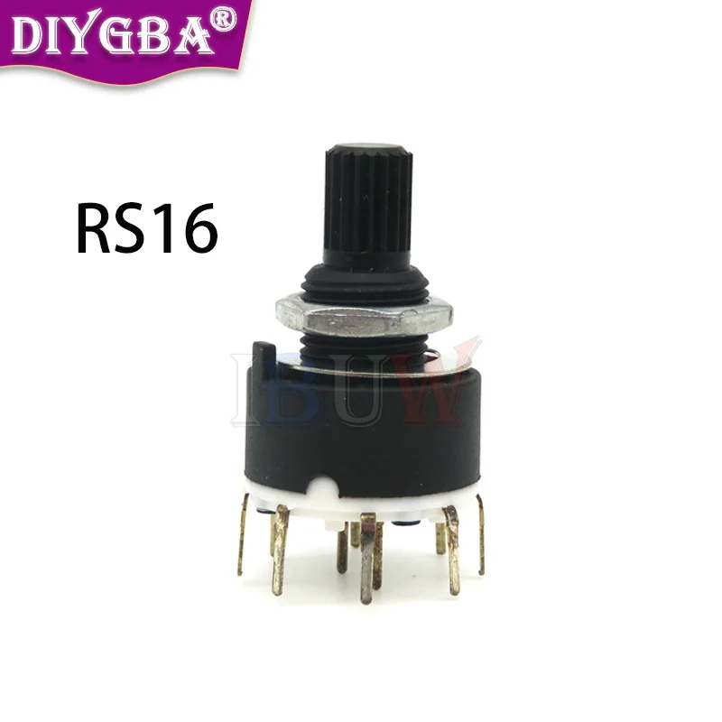 1PCS RS16 RS26 Plastic Rotary Band Switch 2 Pole 3 4 Position 1 Pole 5 6 8 Position Handle Length Axis Band Switch Ibuw RS16