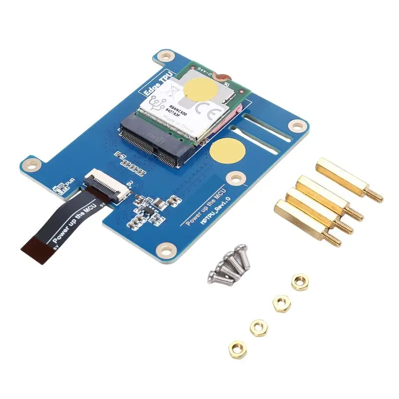 B16C-For Raspberry Pi 5 MPTPU AI Kit 2TOPS Pcie TPU HAT For Pi5 Enhanced Machine Learning Capabilities B