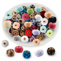 10pcs Large Hole Plush Leopard Beads Loose Spacer Charm Beads For Jewelry Making DIY Necklace Bracelet Jewelry Accessories