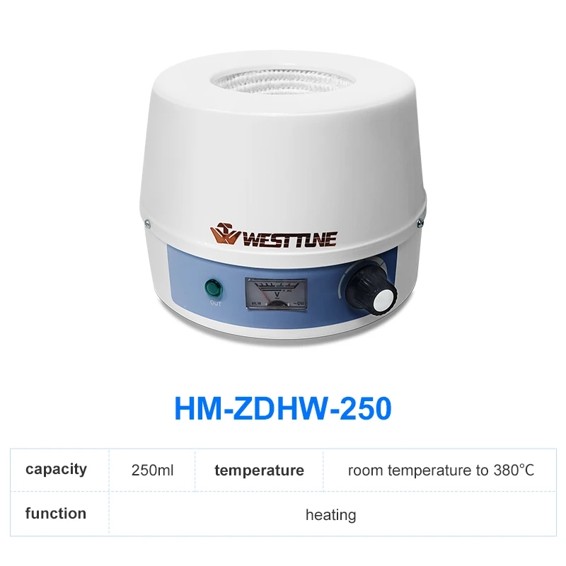 Westtune Digitale elektrische verwarmingsmantel laboratoriumapparatuur met thermische regelaar 220v 250/500/1000ml