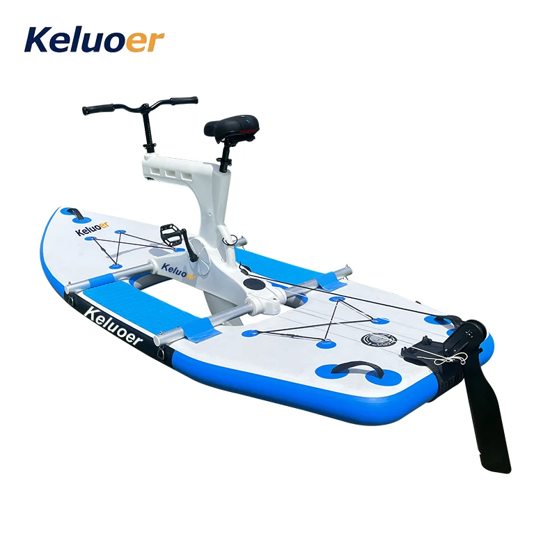 2024 New collection pontoons inflatable water bike single water recreation pedal bike