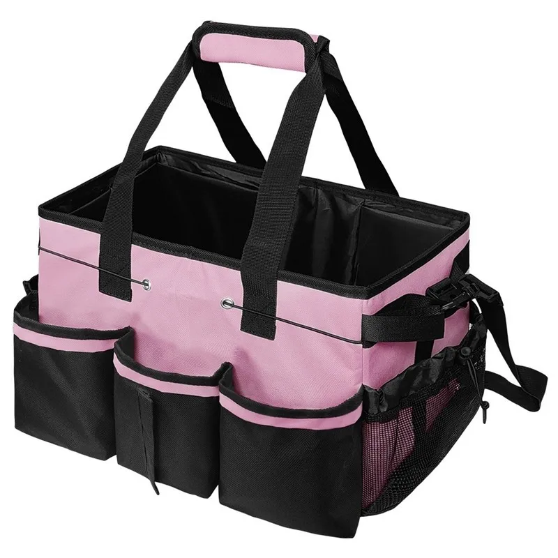 NEW-For Housekeepers Cleaning Bags, Large Cleaning Supplies Organizer Featuring Handles& Shoulder Strap, Cleaning Caddy Bag