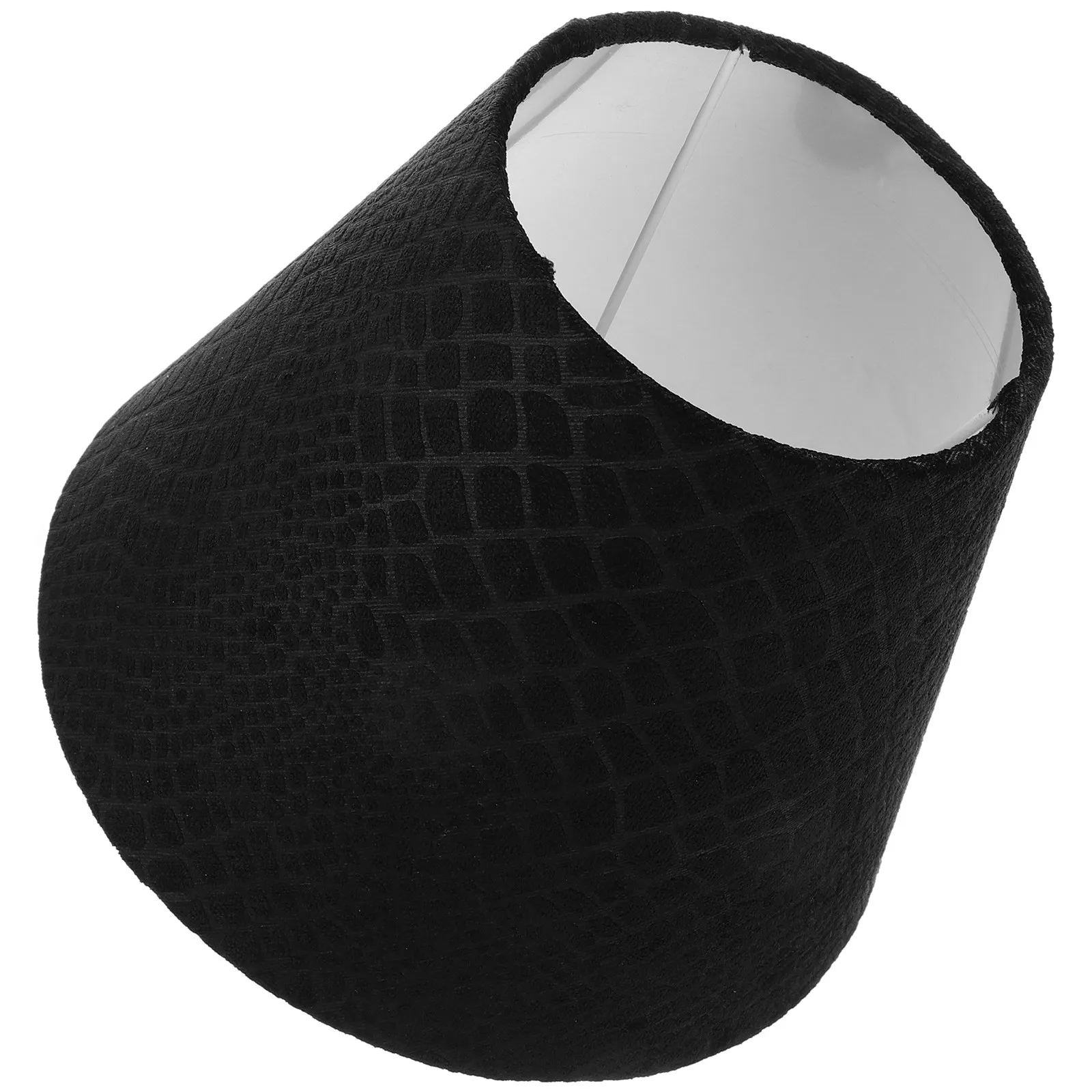 Fabric Lamp Shade Black Plaid Small Barrel Replacement Lampshade Clip-on for Table Desk Lamp E27 E14 Soft Diffused Light Modern