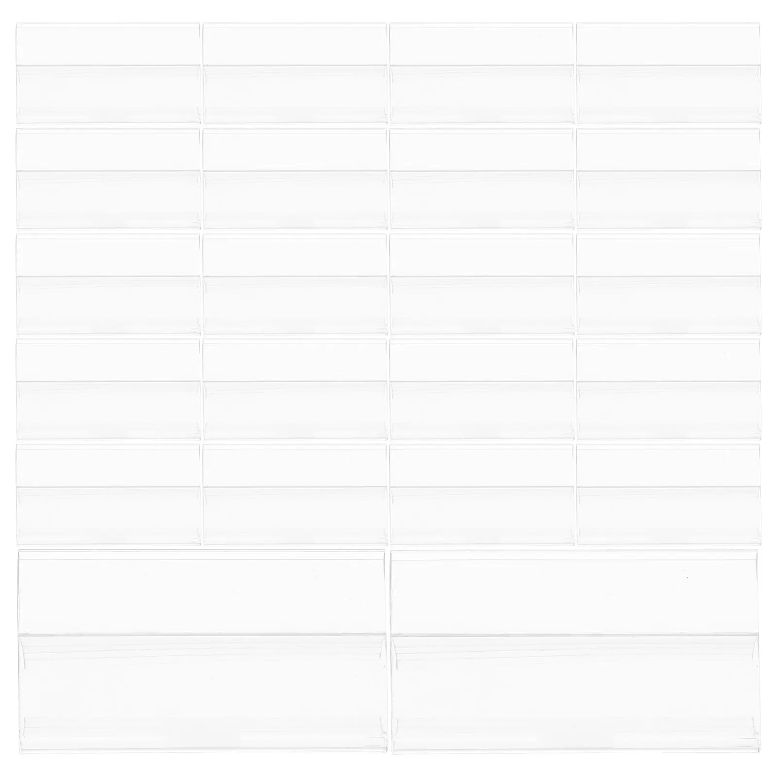 

100Pcs Plastic Label Holder Clip Transparent Shelf Edge Display for Price Signs Retail Store Library Supermarket Signage