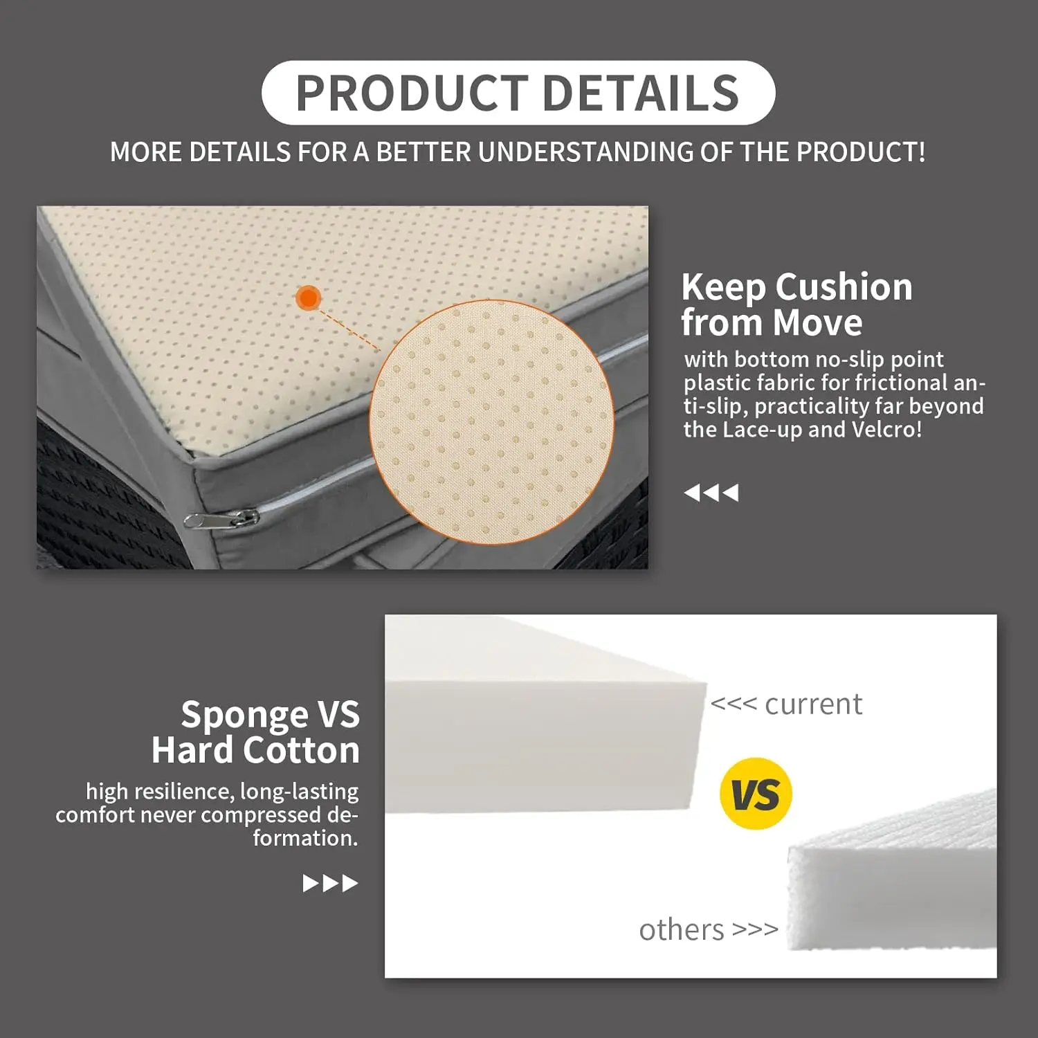 طقم أثاث الفناء مكون من 3 قطع، أثاث فناء خارجي مقطعي من الخيزران، أريكة فناء مع طاولة تخزين عثمانية وخارجية