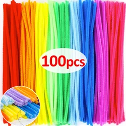 Colorful Chenille Stems Pipe Cleaners Plush Tinsel Stem Wired Sticks Twist Stick Hair Strip DIY Craft Educational Toys Wholesale