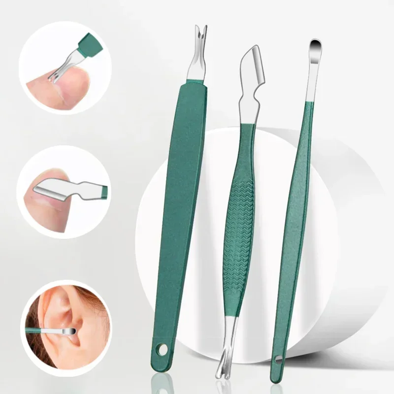 7/6 pçs conjunto de manicure de aço inoxidável com arquivo de unhas portátil viagem ferramentas aliciamento tesoura clippers kit salão arte do prego