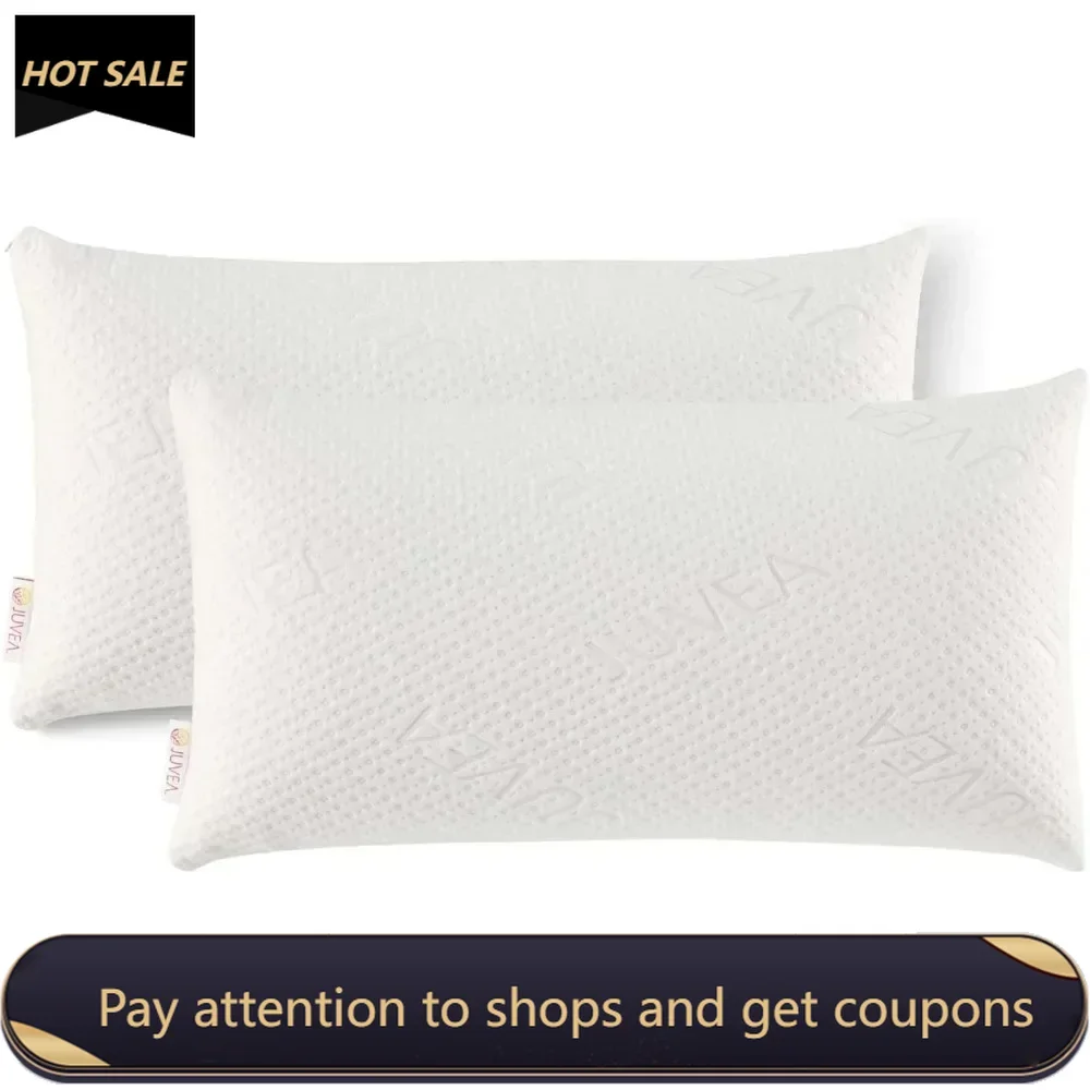 

Pack of 2 - All-Natural Elevate Talalay Latex Sleeping Bed Pillows w/Removable Tencel Cover – King Size. Relieves Pressure