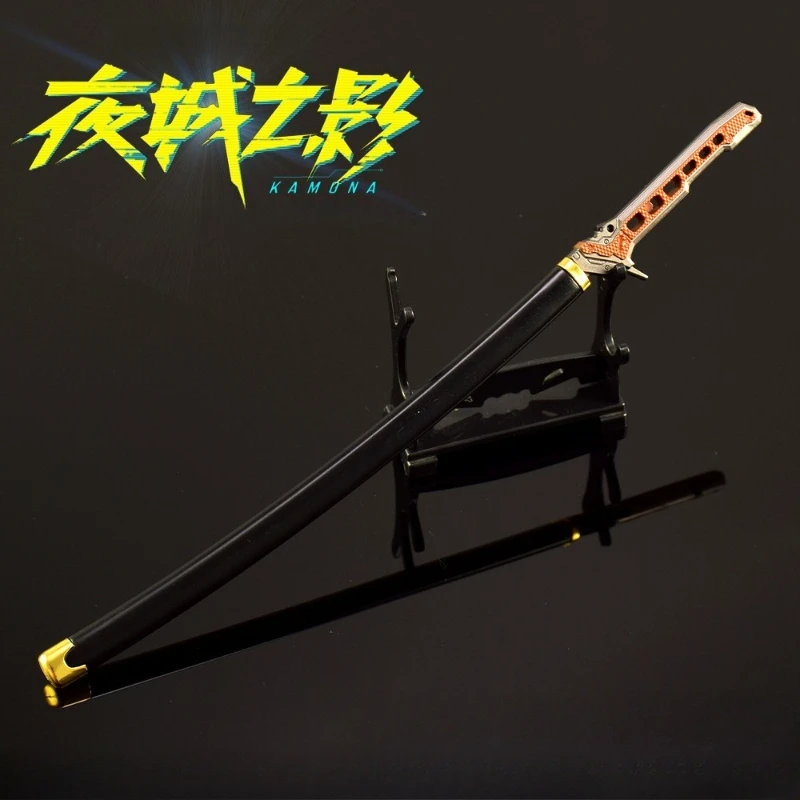Arena Breakout Cyberpunk Katana รุ่นร่วมแบรนด์เกมอุปกรณ์ต่อพ่วงอาวุธรุ่นมีดของเล่นพร้อมปลอกเครื่องประดับเด็กของขวัญ
