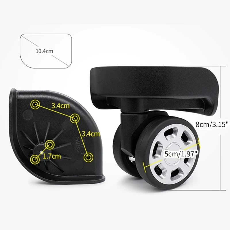 Luggage Swivel Repair Suitcase Part Trolley Case Luggage Wheels Left and Right Wheels DIY Replacement