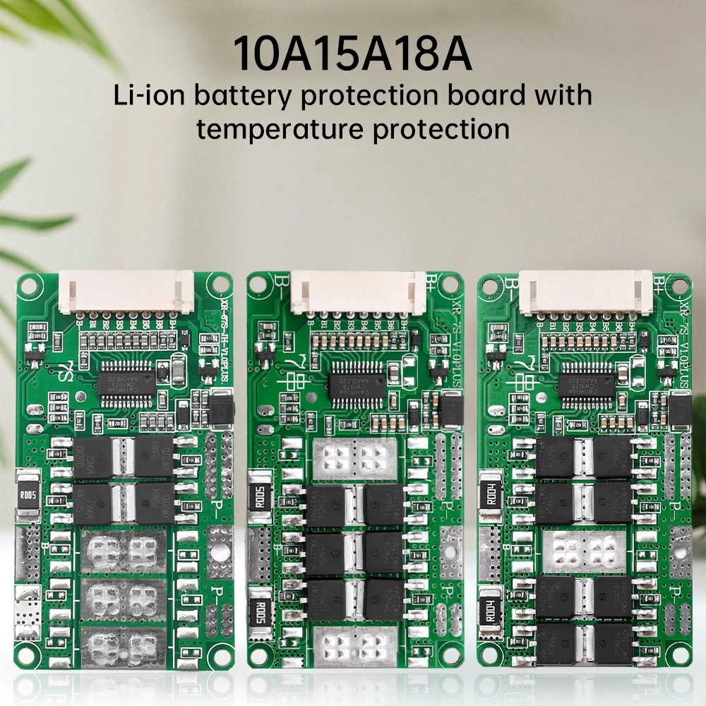 7S 24V 10A 15A 18A Lithium Battery Charging Protection Board Storage Inverter Active Equalization Module Temperature Protection