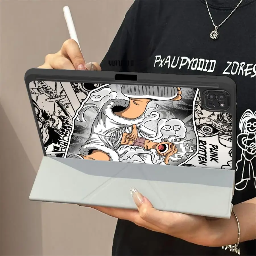 OneS P-ieceS Ace LuffyS Tablet Case For iPad Pro 11th 10th 9th 8th 7th 12.9inch Mini 6 7 Pro 2025 Air 4 5 M3 M2 1 2 M4 11inch