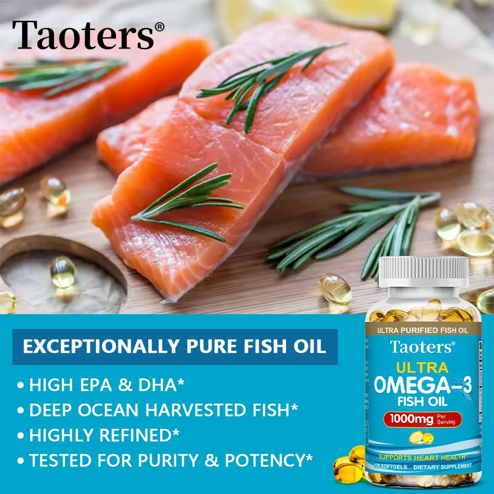 Omega-3 Fish Oil - Enhance Memory, Concentration and Cognition, Promote Brain and Eye Health, Enhance Immune Function