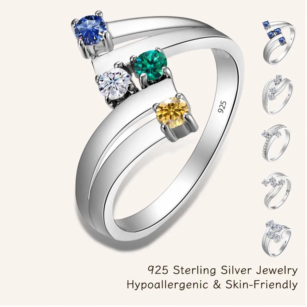 

Серебряные кольца-байпасы 925 пробы с высококачественным круглым муассанитом цвета D, позолоченные 18-каратным золотом, для девушек, новые, оптом