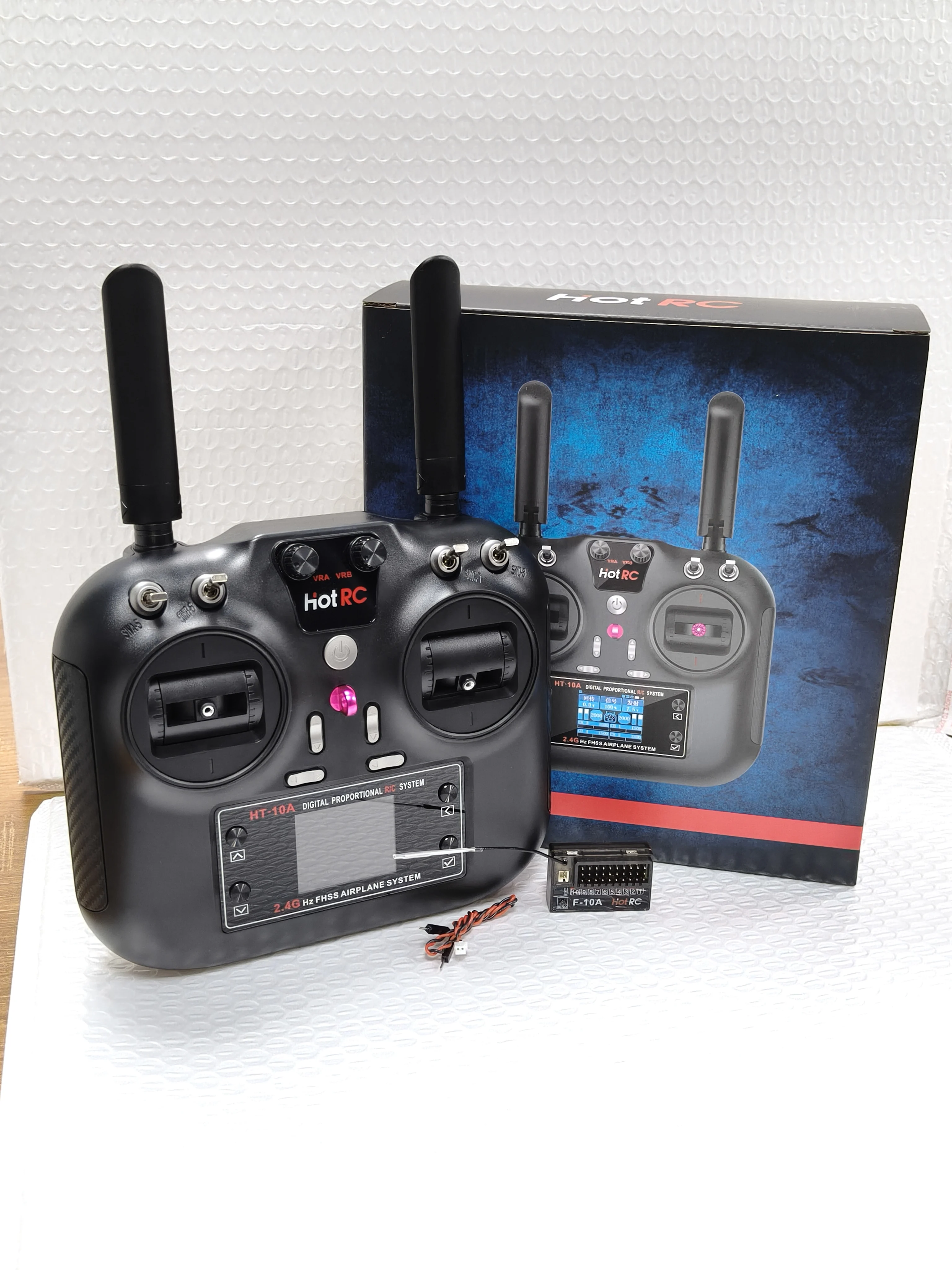 Émetteur HOt RC HT-10A 10CH / Récepteur F-10A Télécommande PWM FHSS pour voiture et bateau RC