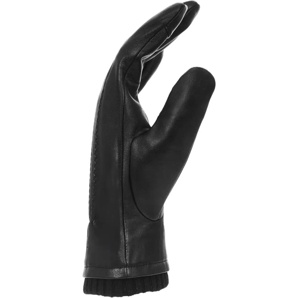 قفازات جلدية عالية الجودة للرجال مع شاشة تعمل باللمس متوافقة مع الإبهام وإصبع السبابة للاستخدام المحسن للهواتف الذكية