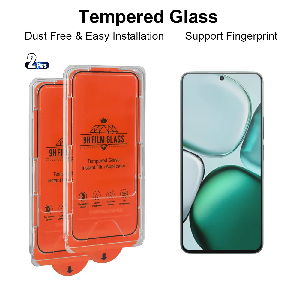 2 قطعة من الزجاج المقسى الخالي من الغبار لهاتف Honor X9c Smart X8c X8b X8a X8 X50i X5 X5B Plus X50i + X5 واقي للشاشة بدون بصمات الأصابع #1