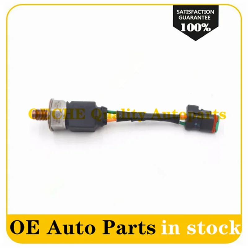 5PP5-2 4025130 Fuel Rail Pressure Sensor Kit With Connector Plug  5PP5-3 1760323 4954245 For Cummins QSC 8.3 Engine