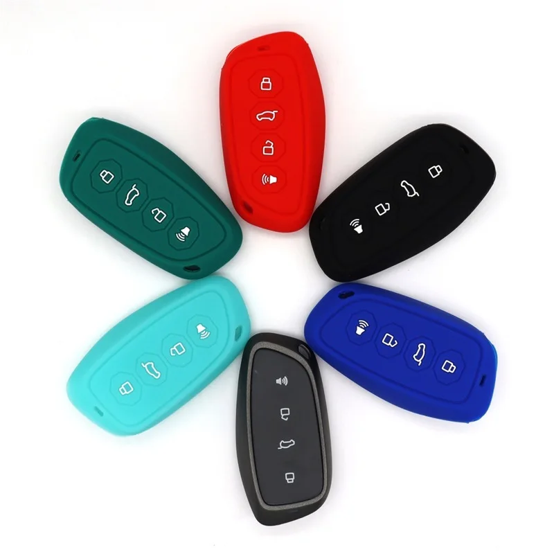 For Harvard Beast DHT Red Rabbit First Love Cool Dog Big Dog Smart 4-button Silicone Simple Key Protective Cover multi Colors