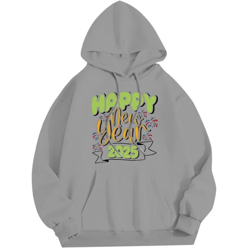 

Men's New Year sports shirt with fun and innovative pattern printed hoodie