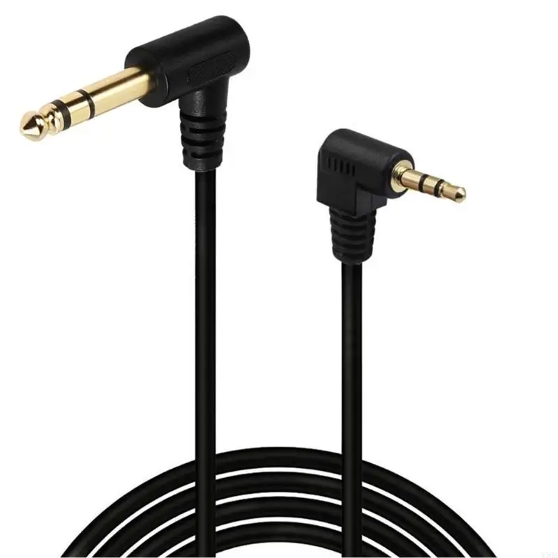 3.5mm to 6.35mm Stereo Cable 90° 1/8 to 1/4 Stereo Cable for Guitar,Laptop,Home Theater Devices 1.8M