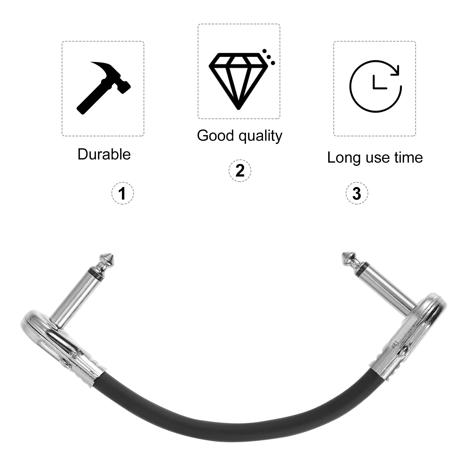 

Guitar Patch Cable Oxygen-Free Copper Core High-Fidelity Sound Wear-Resistant Pvc Durable Lightweight Portable Replacement For