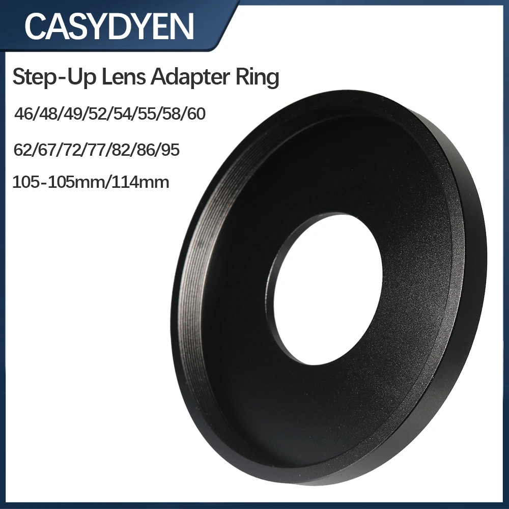 Cinema Step Up Ring 49/52/54/55/58/60/62/67/72/82mm-105mm With 114mm O.D For 114mm Matte Box Adapter