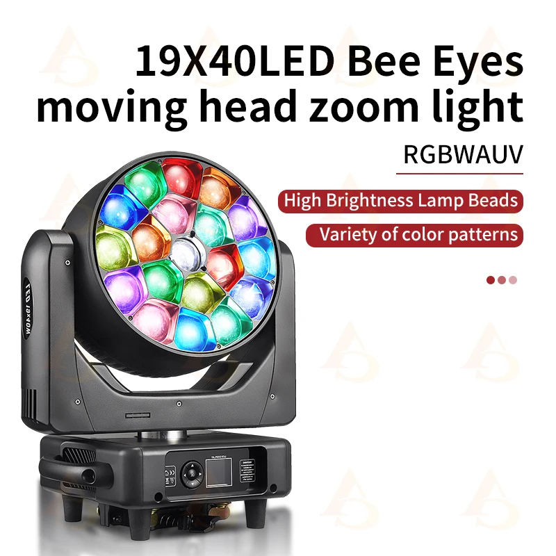 Stage Light Systems 19x40w Bee Eye Moving Head Light Dmx Mode Rgbw Led Moving Head Light