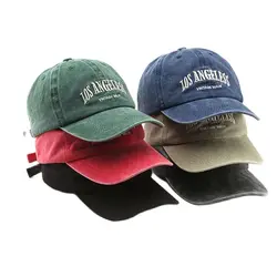 Doitbest Washed Cotton Baseball Cap Czapki dla kobiet Mężczyźni Klasyczny tata Mama Kapelusz Haftowane los angeles Outdoor Couple Caps Snapback