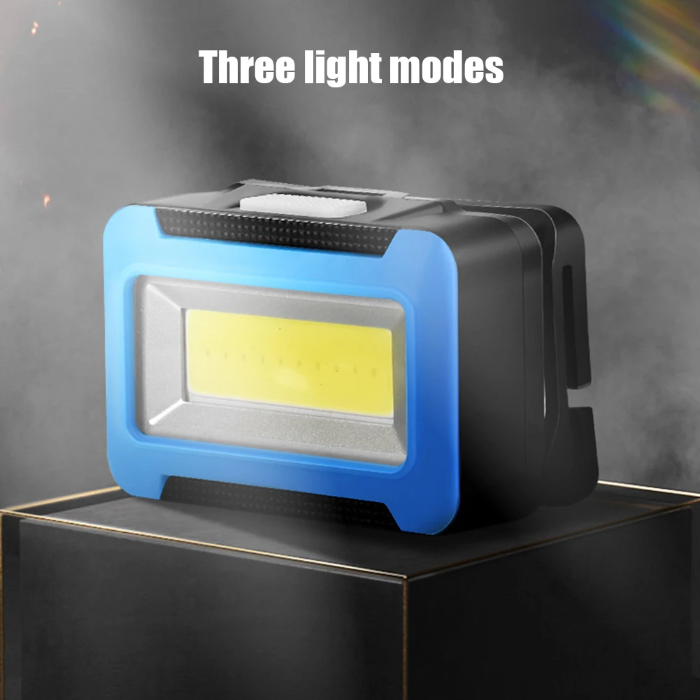 Mini COB LED Headlamp 3 Modes Camping Headlight Waterproof Head Lamp Mini Headlamps Head Flashlight No Battery Included