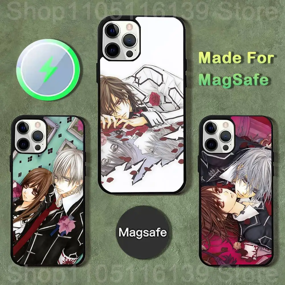 

Phone Case For iPhone 17,16,15,14,13,12,11,Pro,Max,Plus,Mini,SE4,E M-Manga Vampire Knight Magnetic Magsafe Wireless Charging
