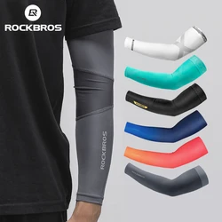 ROCKBROS-Manguitos de refrigeración Unisex, protección UV para exteriores, cubierta de mano, ciclismo, correr, pesca, esquí, hombres y mujeres