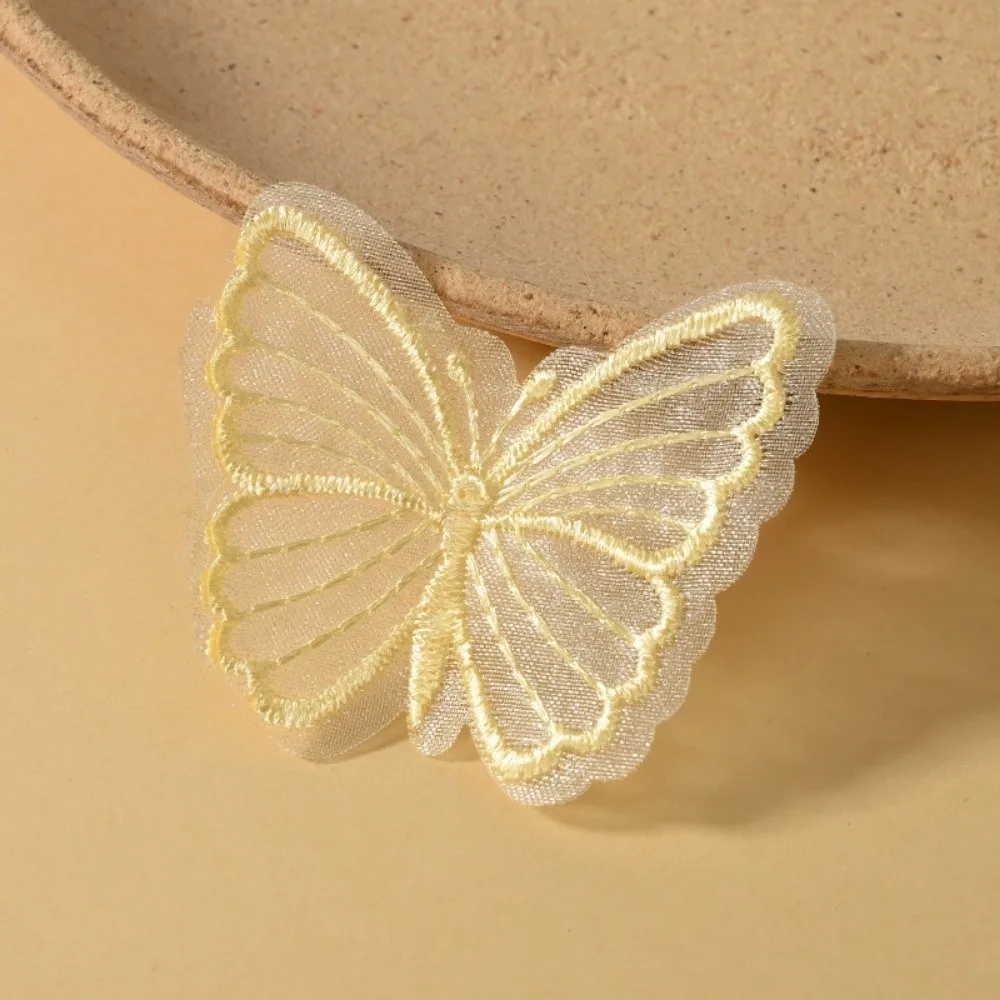 4cm Size Embroidered Mesh Butterfly Dreamy DIY Handmade Sewing Craft Decoration Exquisite Embroidery Lace Patches