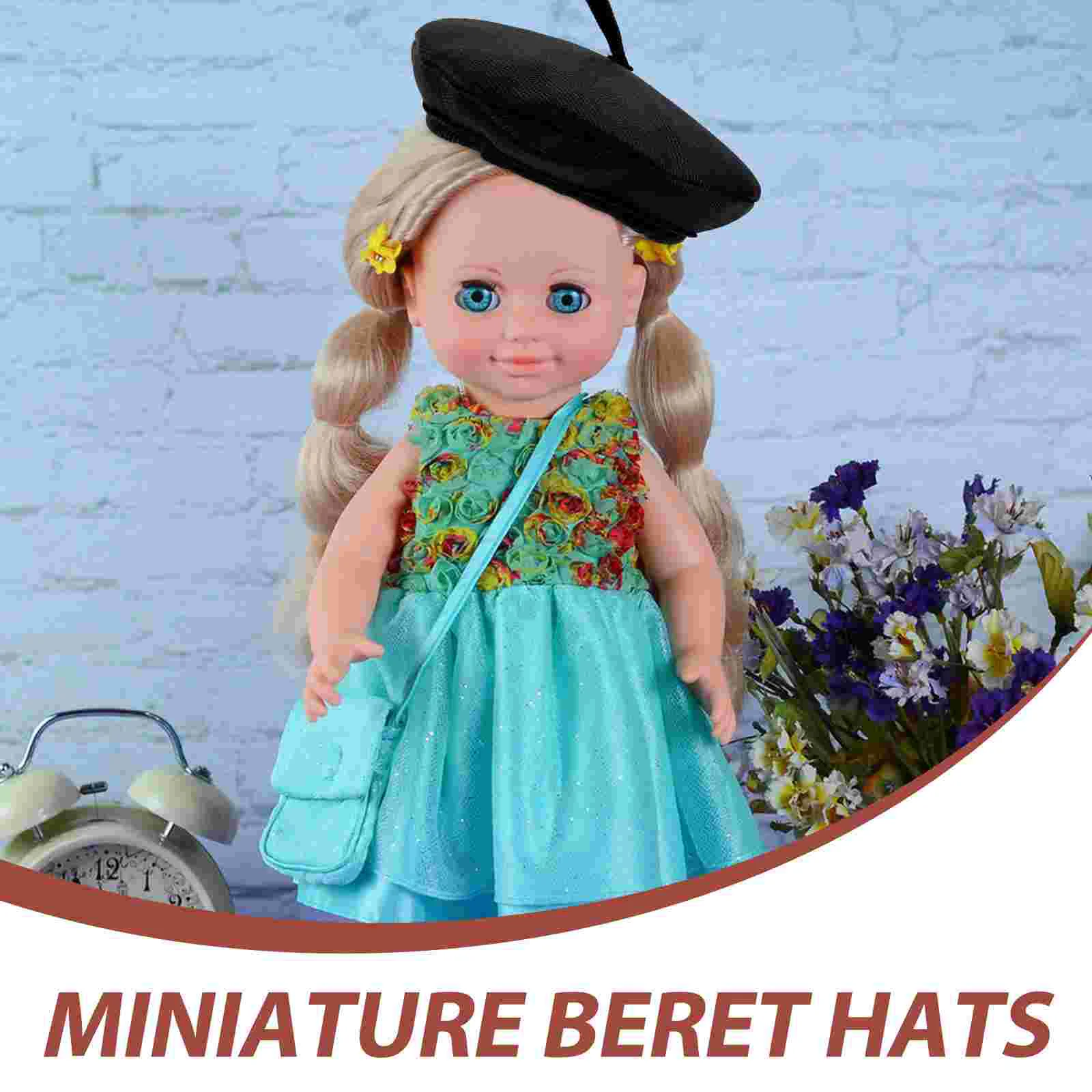 Mini Hat Miniature Hat Decoration Mini House Prop Small Beret Hat mini hats party decorations