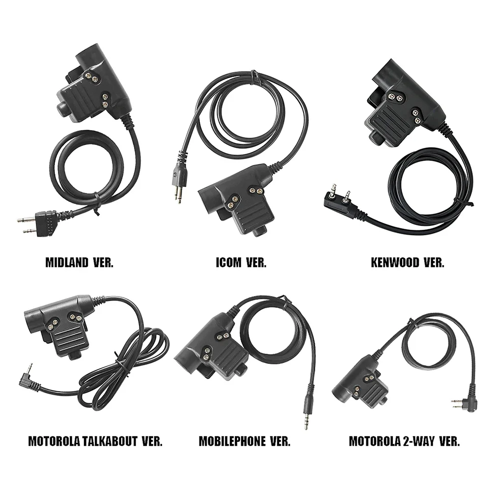 

Тактический адаптер U94 PTT Kenwood/Phone Plug для Peltor Comtac/SordinTactical гарнитура для охоты и стрельбы Baofeng UV-5R VU82 Radio