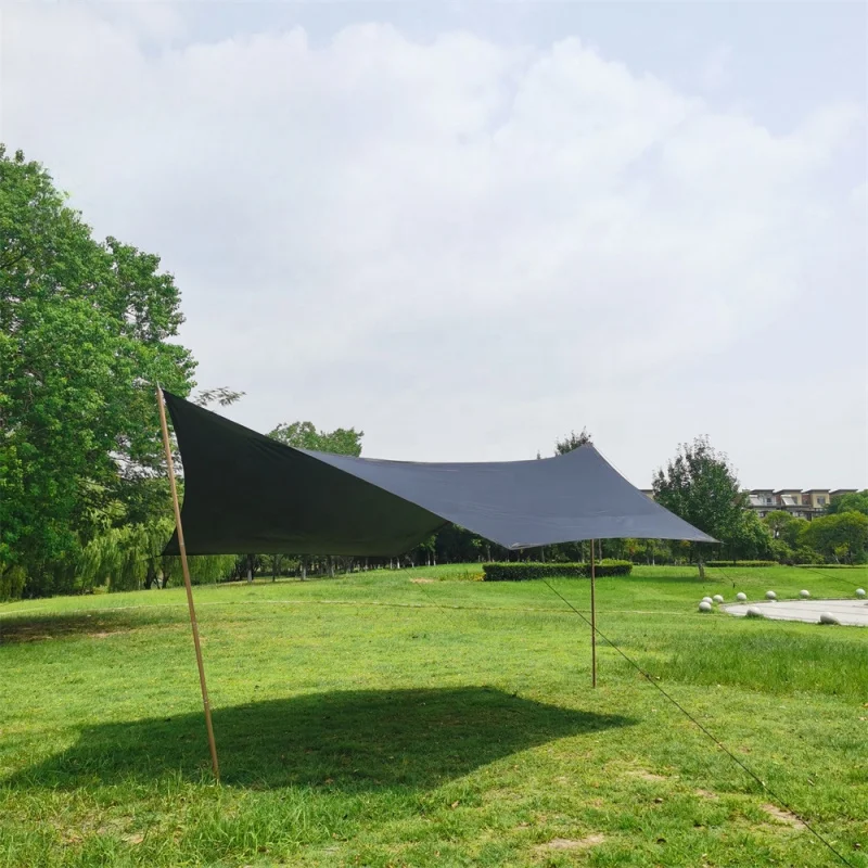 High Quality MCETO 4X5M Black Coating Shelter Waterproof 210D Ox Tarp Tent Hiking Camping Hot Selling view 2