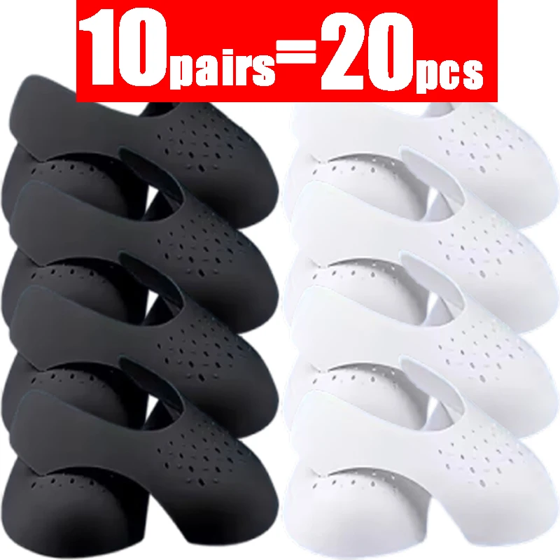 20Pcs Sneakers Anti Crease Protector Wrinkled Fold Shoes Support Toe Cap Sport Ball Shoe Head Stretcher Extender Shoe Protection