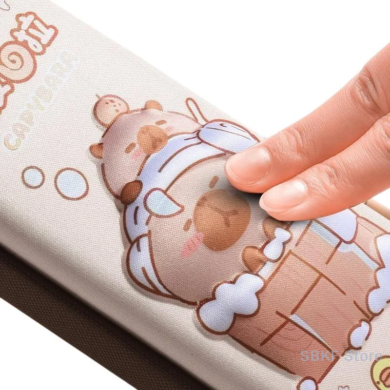 3D Cute Capybara Pencil Case Drop Resistant Waterproof Storage Box Hard Shell Decompression Pen Bag Student School Supplies