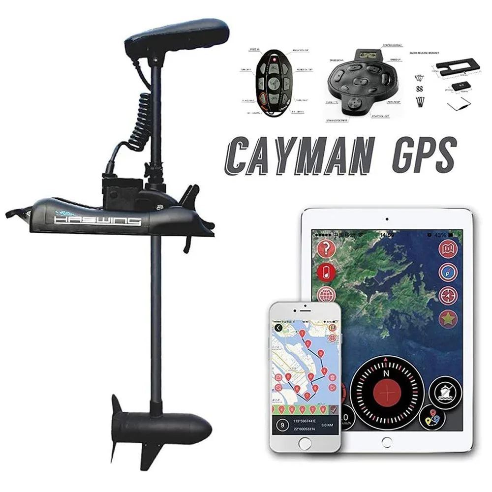 

Haswing 55Lbs GPS Electric Trolling Motor,Remote Control,Bow Mount 50736-137/152 Cayman-B