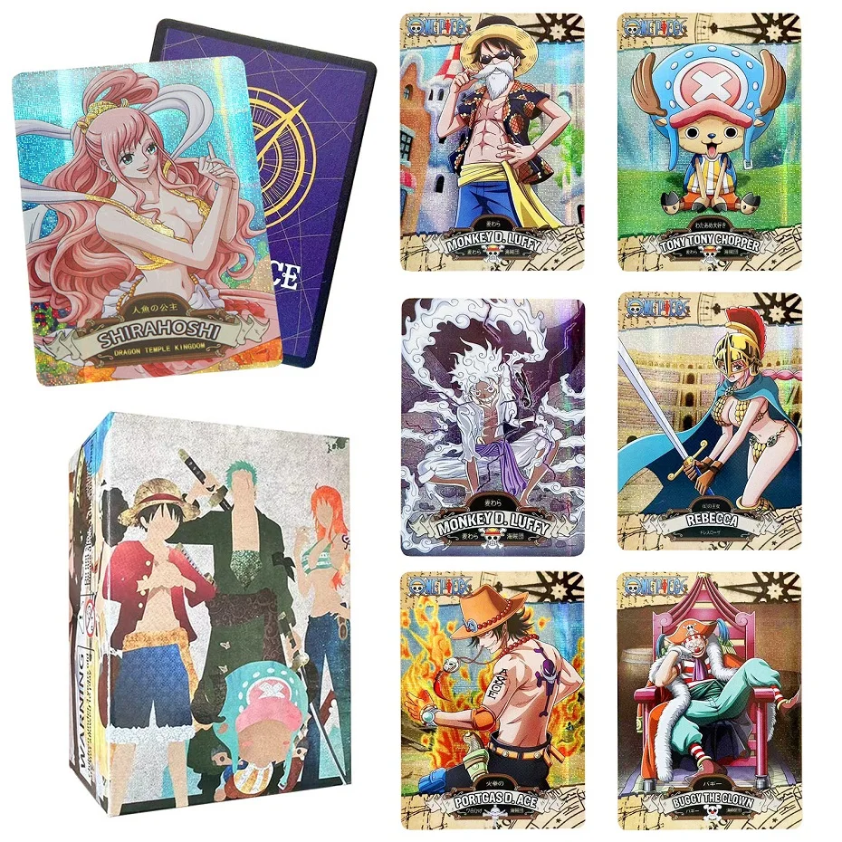 50-100Pcs One Piece Card English Version Holographic SSR Shine Collection Cards Luffy Shanks Anime Character Carte for Children