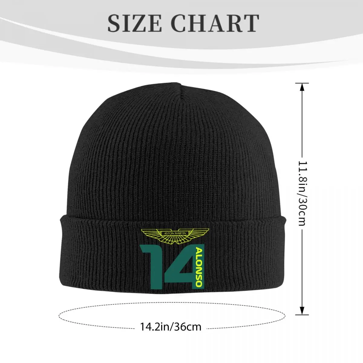 Fernando Alonso Knitted Caps Women's Men's Beanies Autumn Winter Hat Acrylic Aston Martin Hip Hop Caps