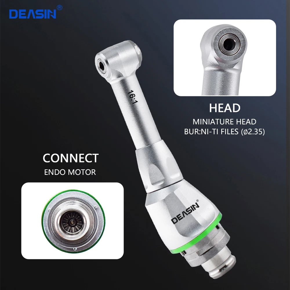 quality Dental Endodontics 16:1 Reduction Contra Angle Head for Wireless Endo Motor