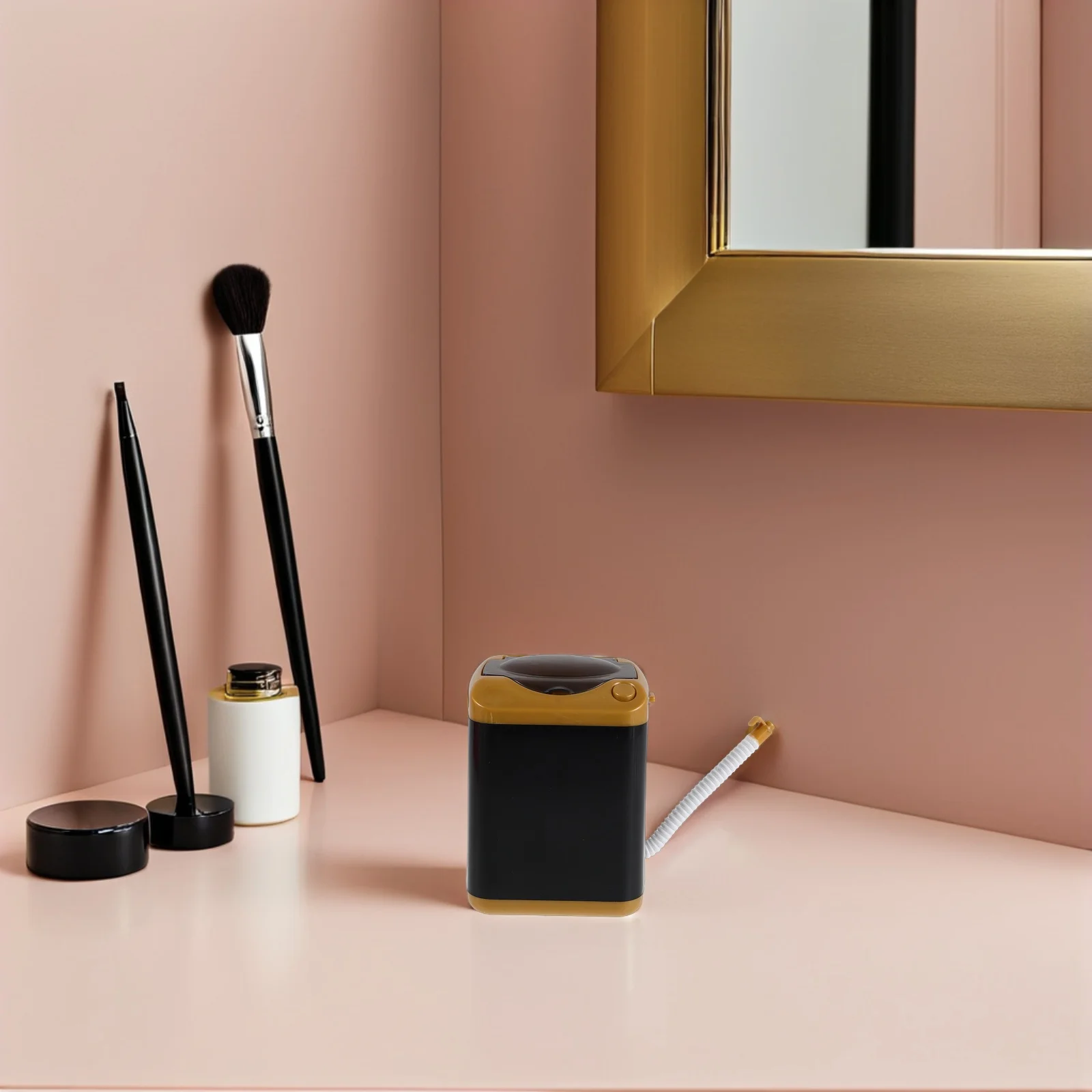 1 Juego de máquina limpiadora de pestañas, Mini lavadora automática para esponjas de maquillaje, herramienta de belleza portátil, máquina limpiadora de pestañas