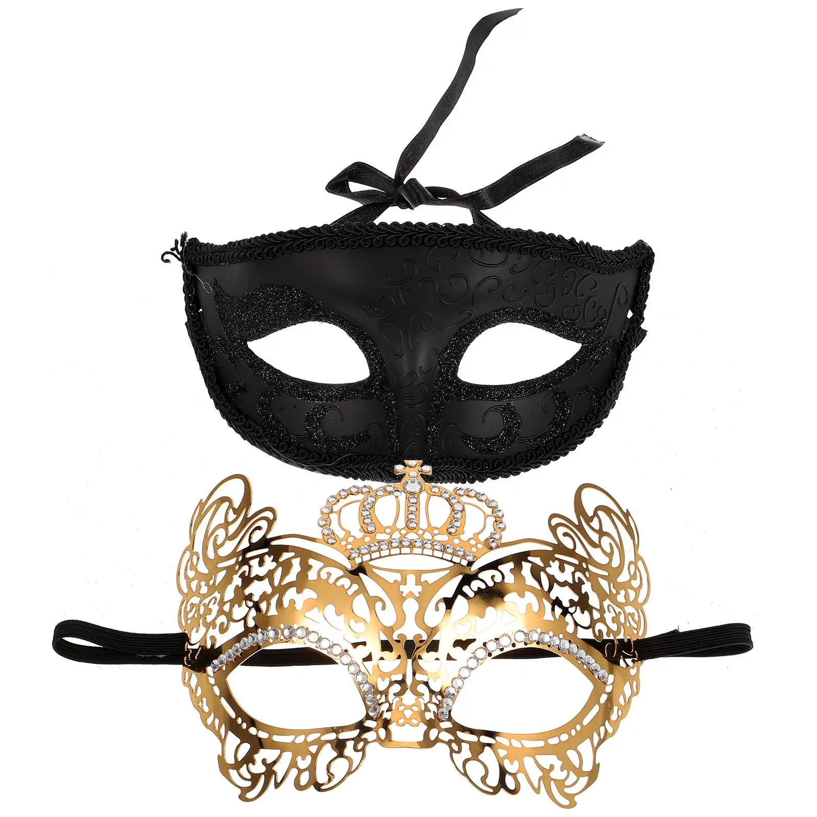 2 قطعة أقنعة معدنية ظلال أزياء حفلة الهالوين كرنفال اكسسوارات حفلة تنكرية للنساء قناع تنكر أقنعة الكرة