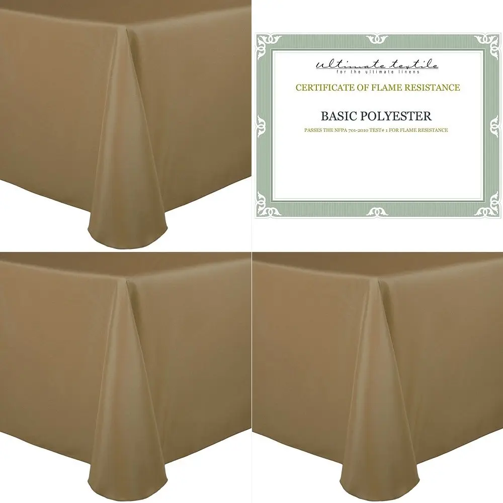 

Oval Tablecloth 72 x 120in Polyester Linen Table Cloth Seamless Design, Machine Washable, Stain amp Wrinkle Resistant Cafe, 10